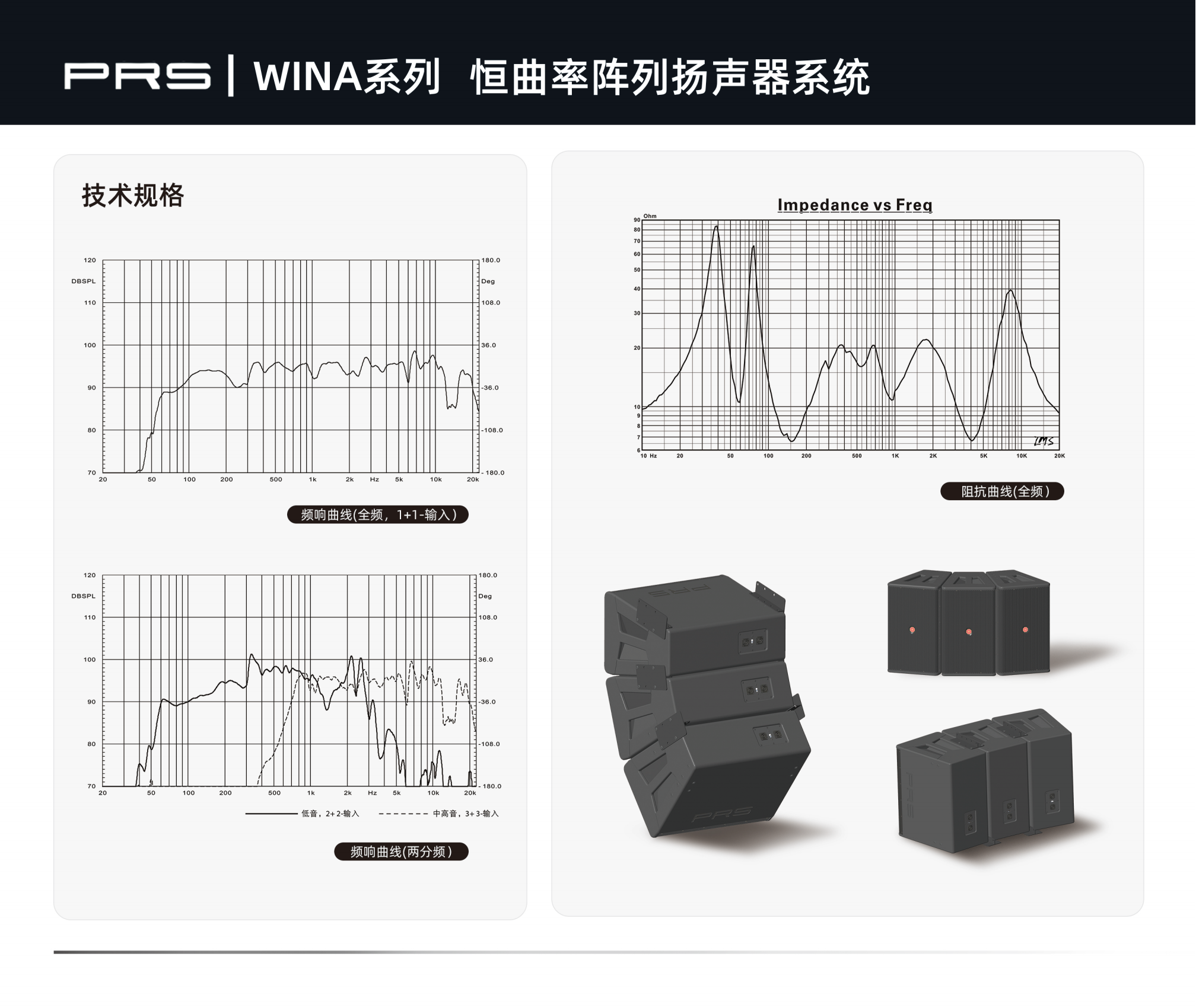 PRS PRS草莓视频网站 WINA系列恒曲率阵列扬声器系统WINA-312H/312W/312N/312I